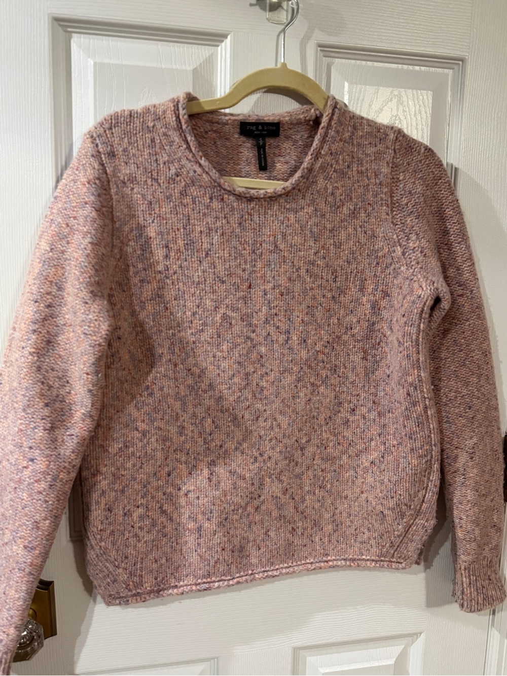 Rag & Bone Pink Marled Crewneck Sweater